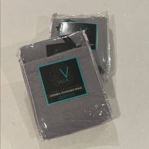 Villa Home Collection Cressida Standard Sham in Gray set/2